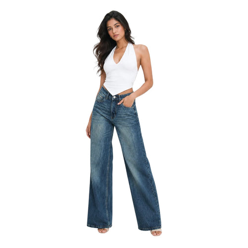 Sundown Wash Wide leg jeans