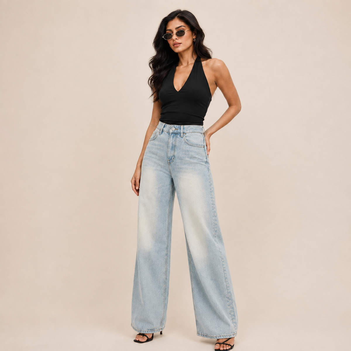 StoneWash wide leg